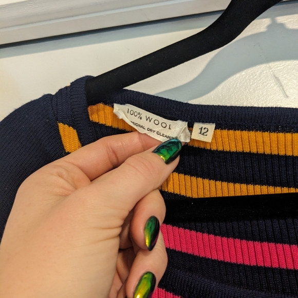 Vintage Deadstock CRISSA Linea Italiana Wool Knit Bishop Sleeve Maxi Dress 1970s - Picture 5 of 11